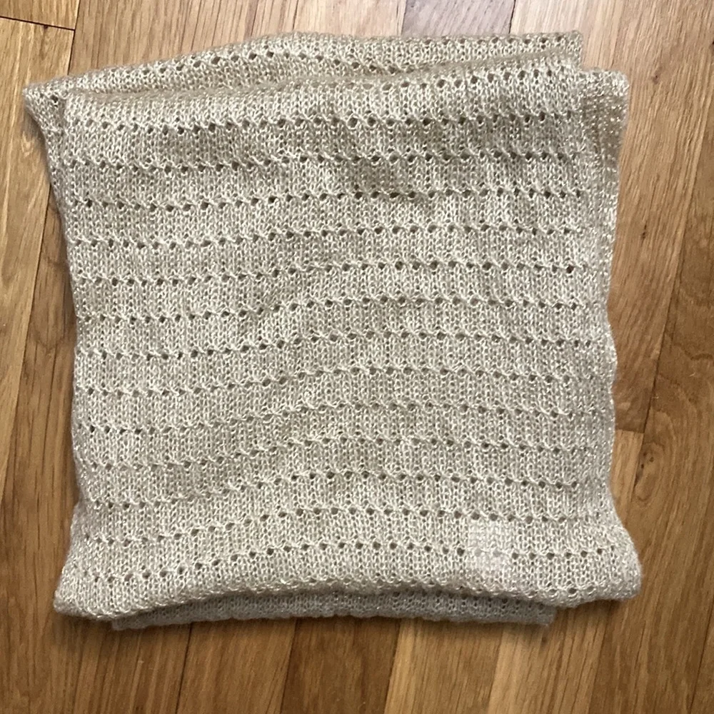Ruby & Bloom Beige and Gold Infinity Scarf